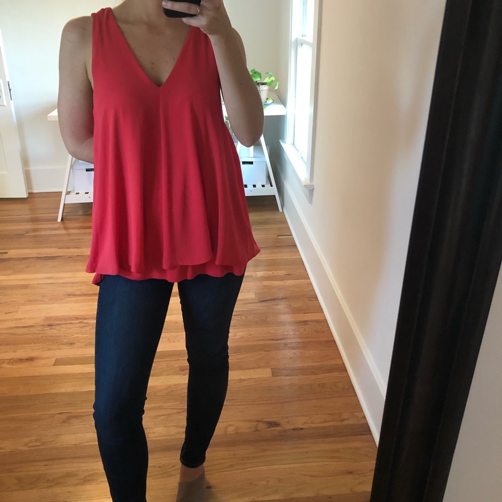 Chiffon Layered Tank Top